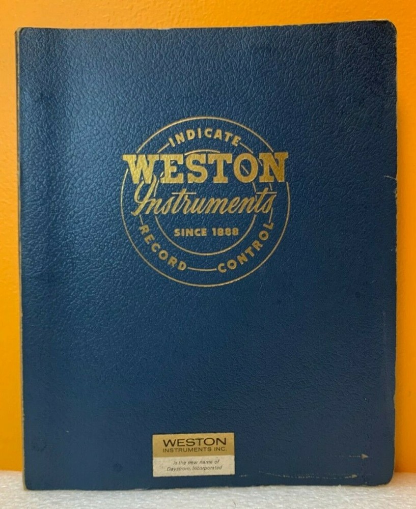 Weston Instruments Inc. 1962 Catalog.