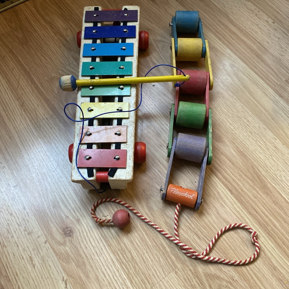 Fisher Price Pull A Tune And Playskool Pull Toy