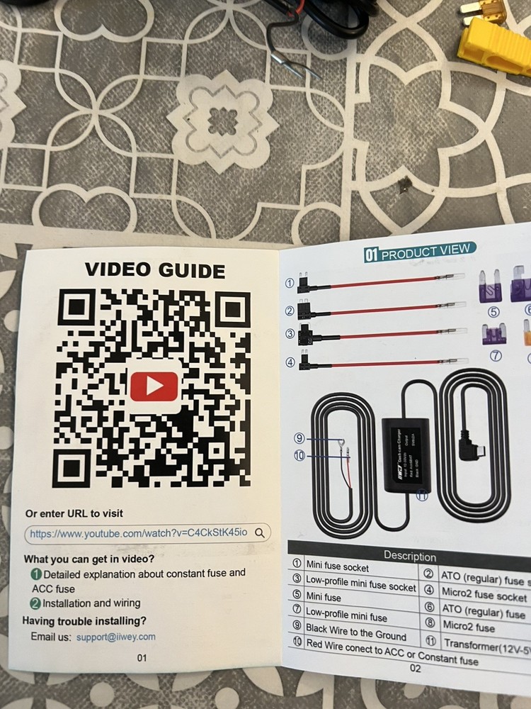 Iiwey Dash Cam Hardwire Kit