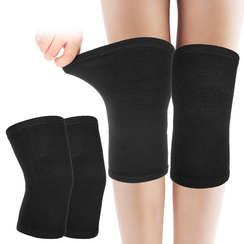 AOZUO Bamboo Knee Sleeve, Elastic Compression Brace Large, Black