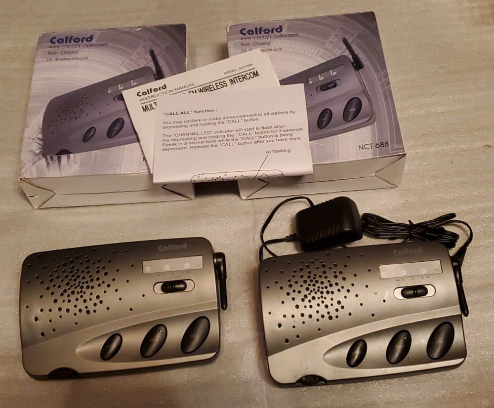 3 Channel FM multi-channel Wireless Office Home  Intercom Set READ DESCRIPTION