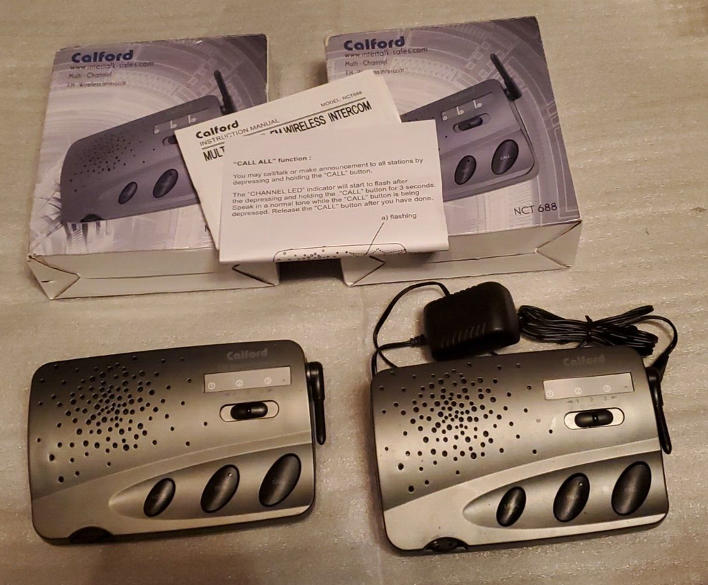 3 Channel FM multi-channel Wireless Office Home Intercom Set READ DESCRIPTION