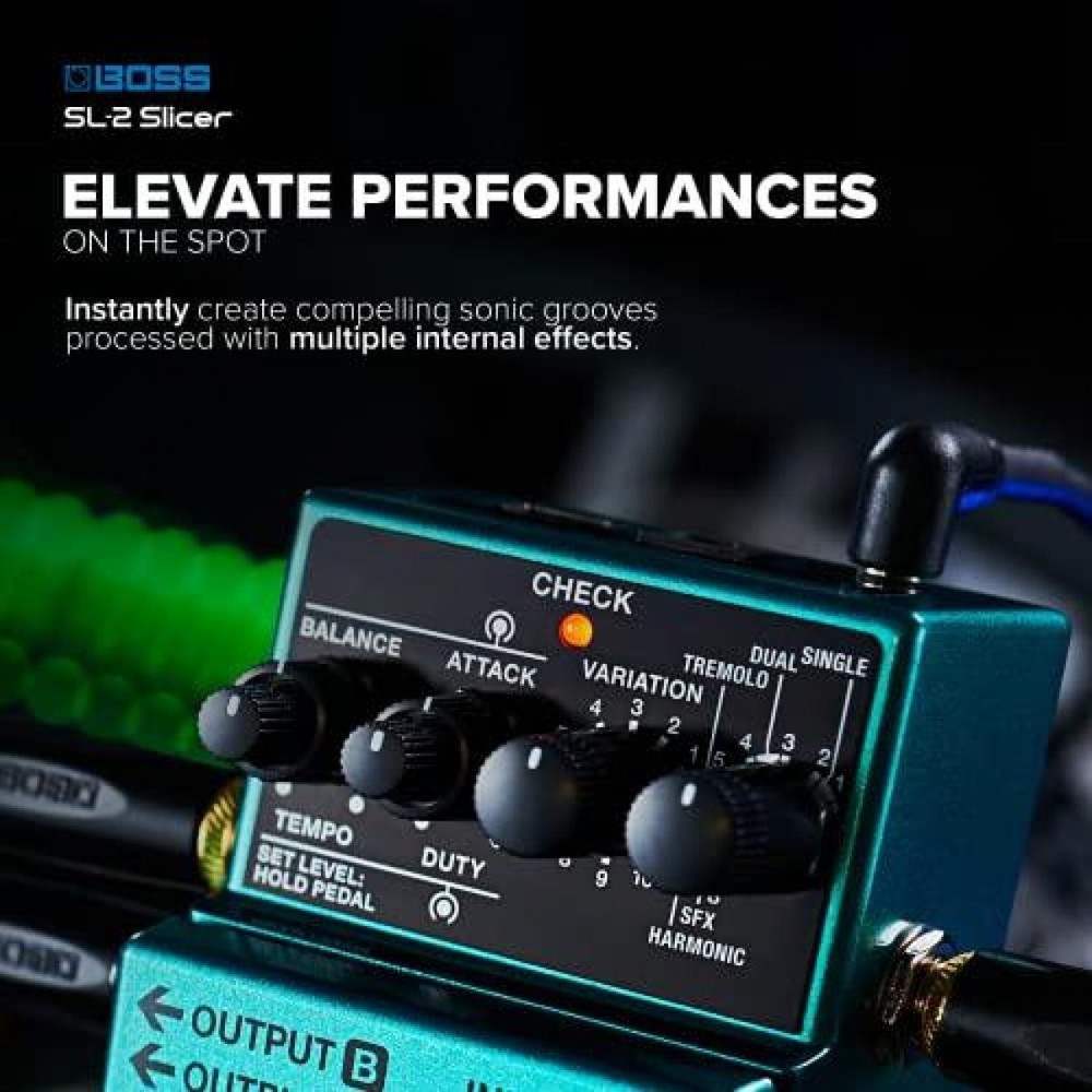 Boss SL-2 Slicer Audio Pattern Processor Guitar Effects Pedal Music Equipment