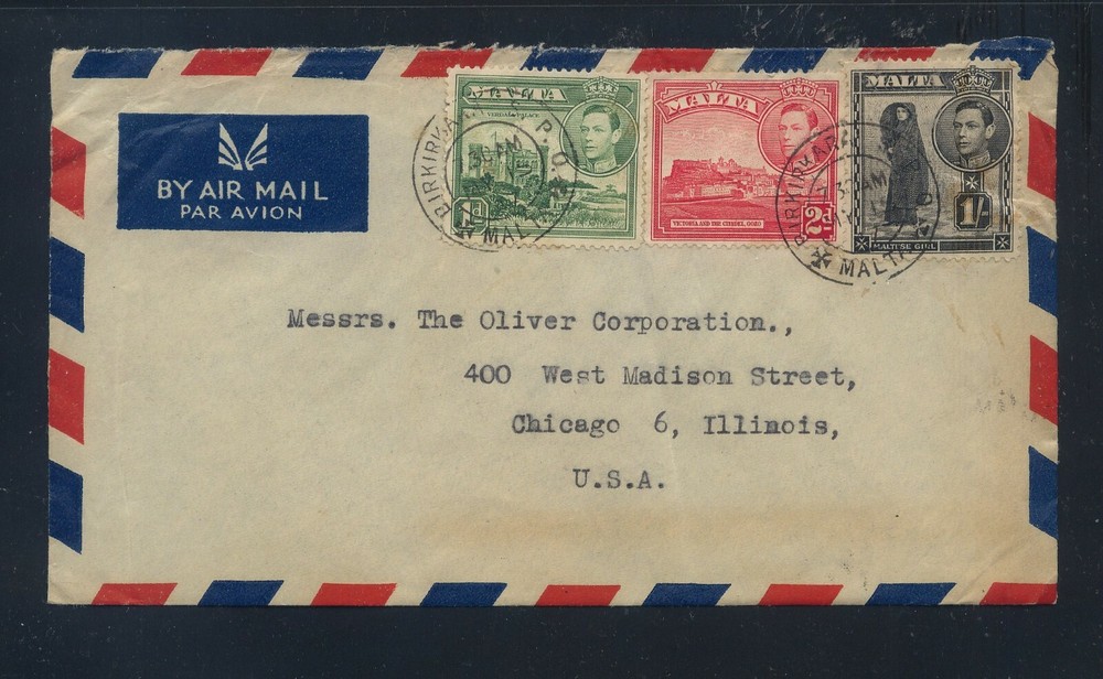 Malta  nice franking airmail cover