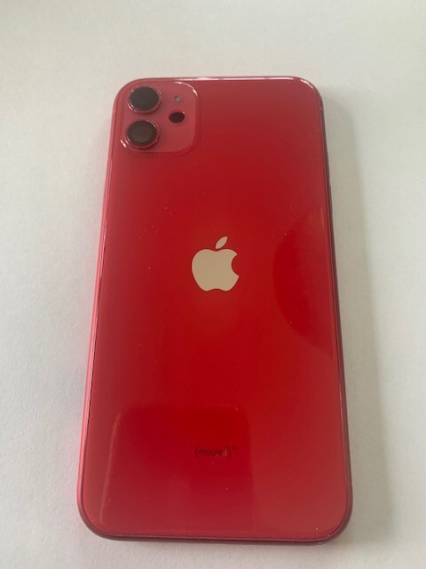 Apple iPhone 11 red back housing rear glass chasis (D)