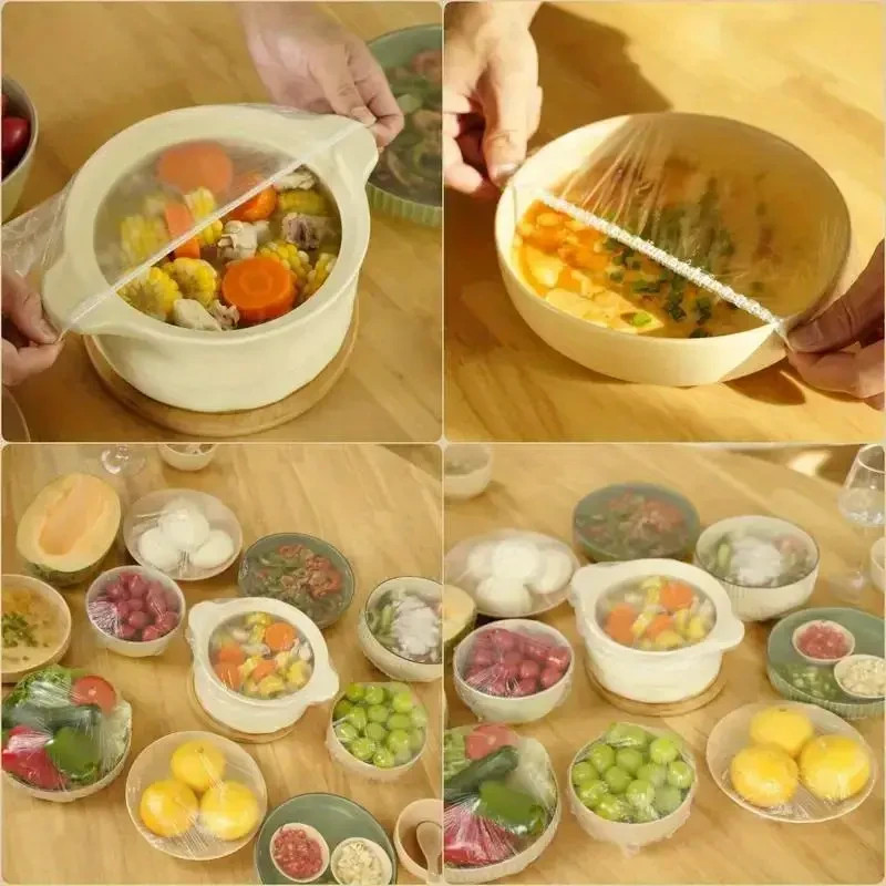 300 PCS LARGE ELASTIC FOOD DISH COVERS - NEW