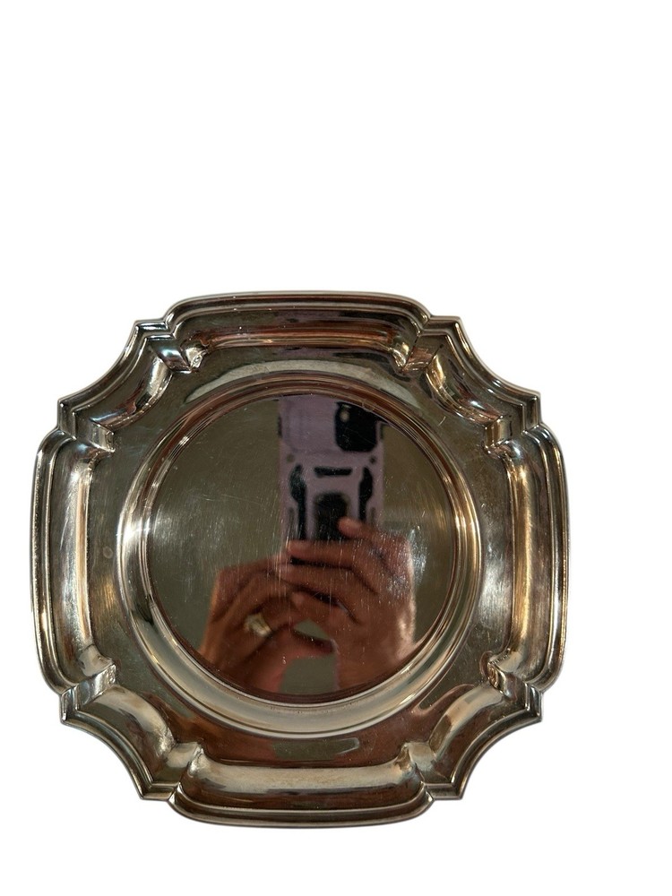 Antique Lunt Coaster, Champagne Bottle, Silver-plated