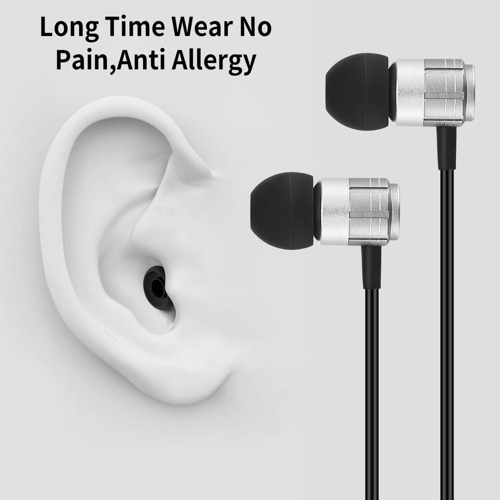 48 Pcs Earbuds Replacement Tips Silicone, Earbud Tips Earpads Replacement, Si...