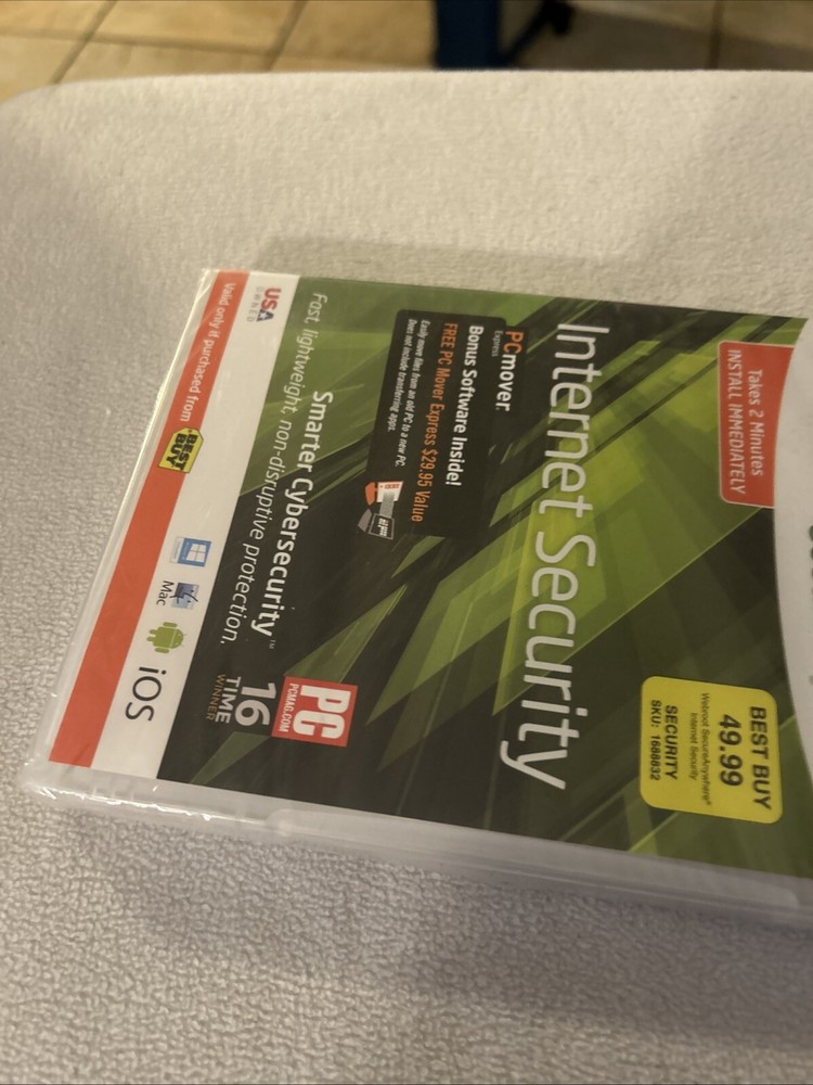 Webroot Secure Anywhere Internet Security Windows 10 Compatible 3 Devices KEY