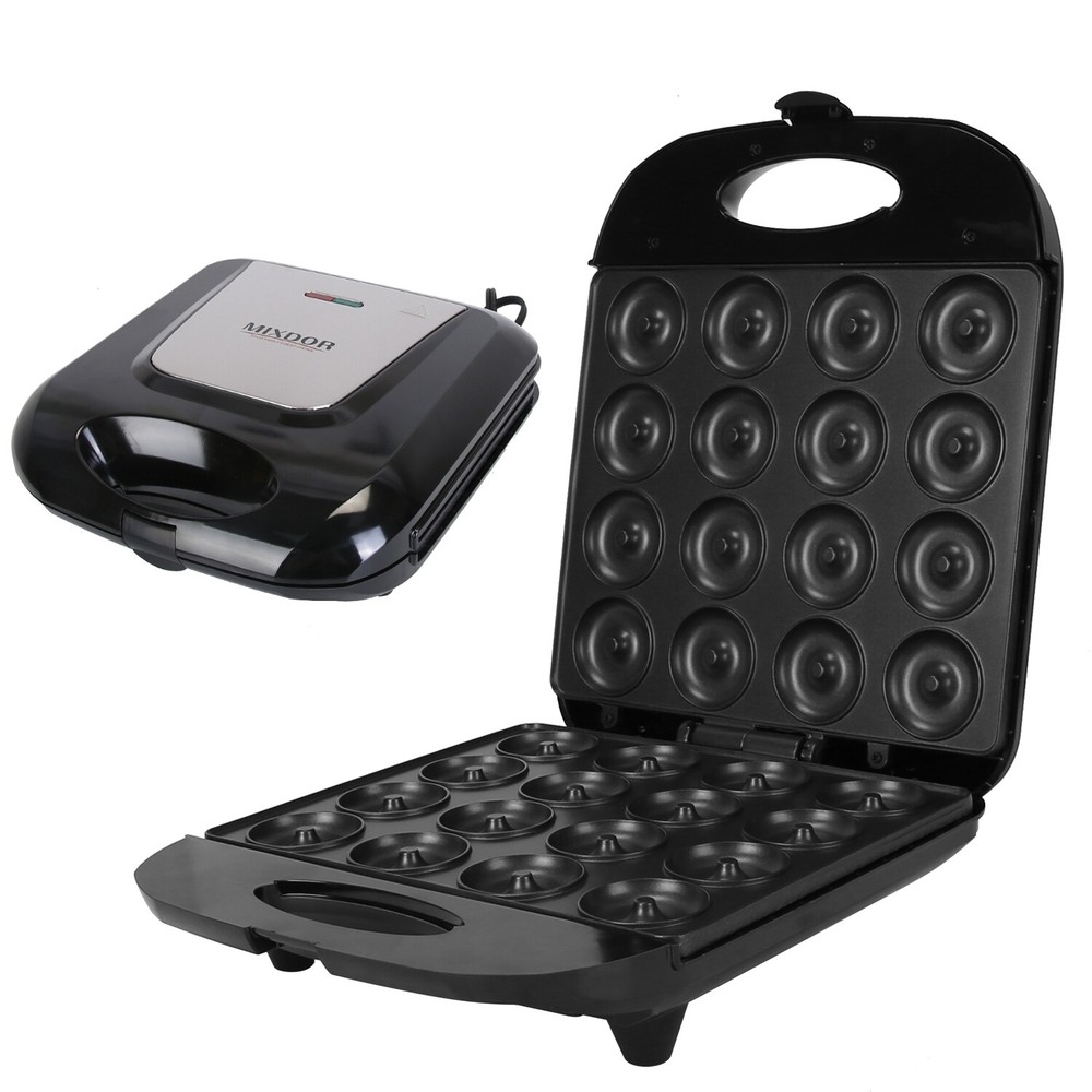 Electric Doughnut Machine 16 Mini Donut Maker Non-stick Baking Pan for Breakfast