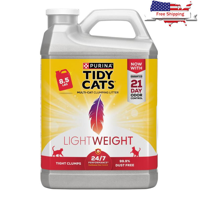 Lightweight Clumping Cat Litter Low Dust Odor Control 24/7 Fresh Scent Multicat