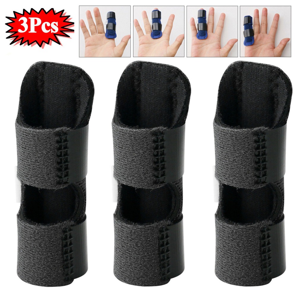 3pcs Trigger Finger Splint Straightener Corrector Support Brace Protector Relief