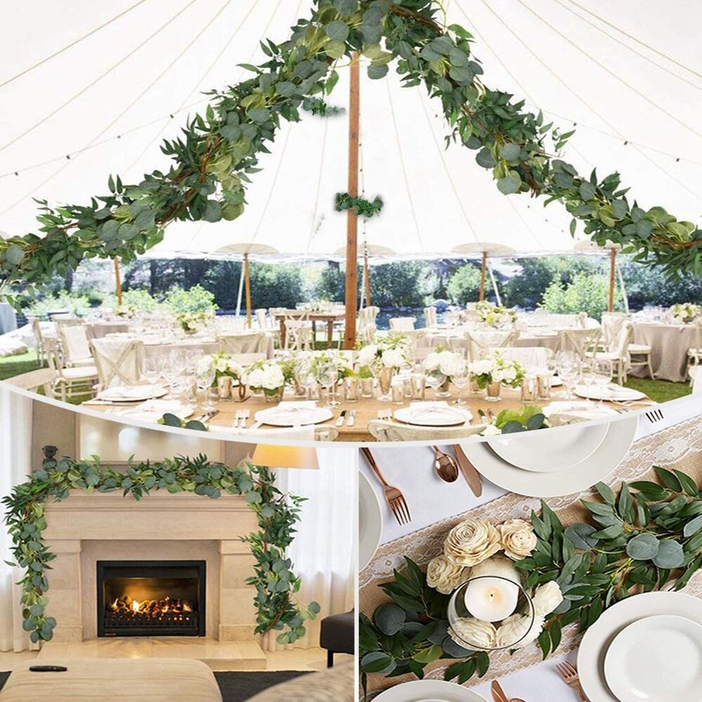 Artificial Eucalyptus Garland Greenery Vine for Wedding & Home Wall Decor