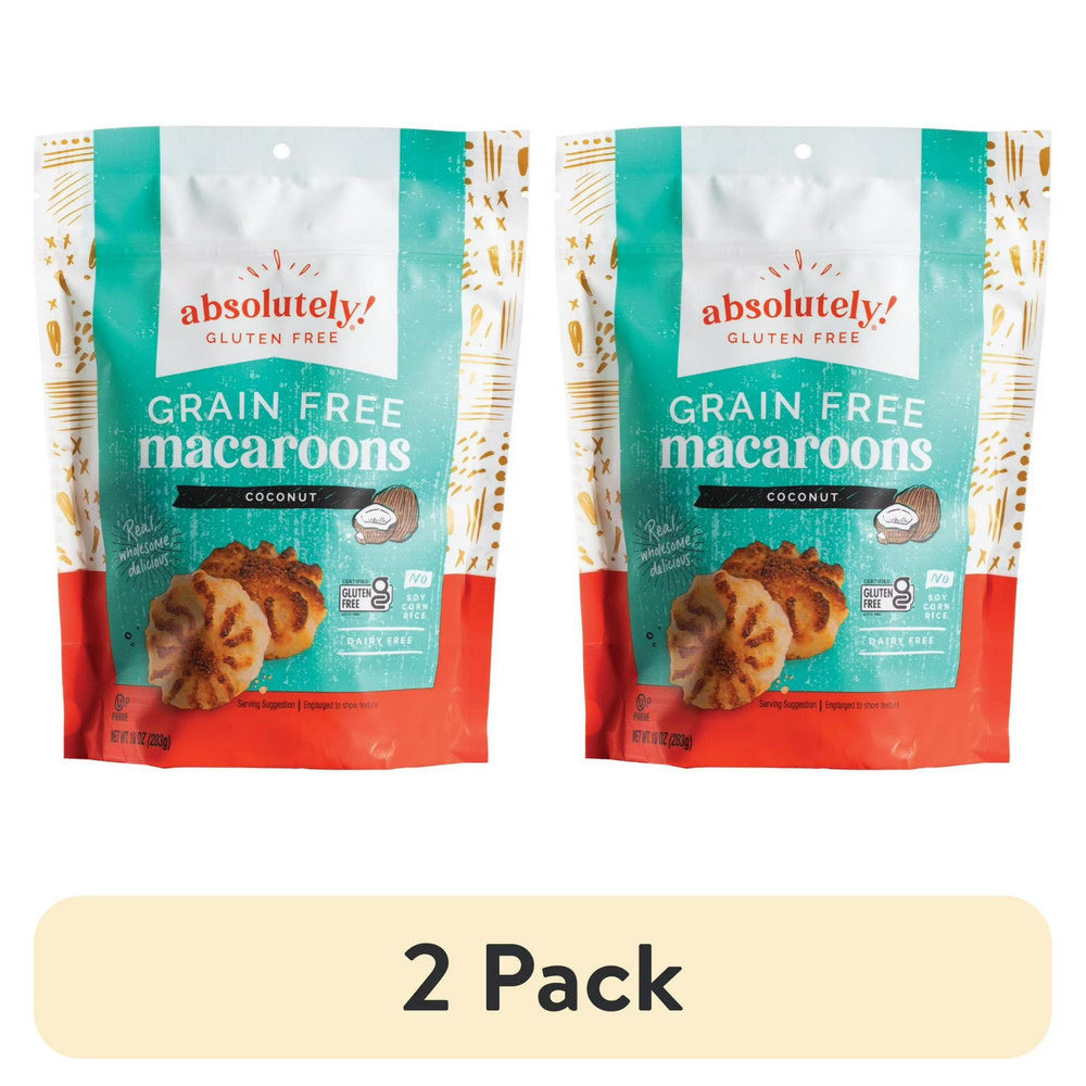 (2 pack) Absolutely Gluten Free Coconut Macaroon Cookies, 10oz...