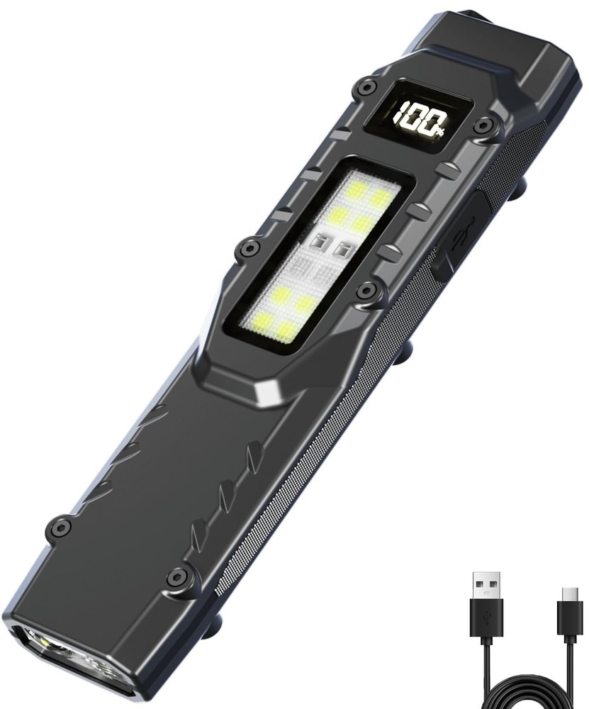 EDC Tactical Flashlight DT007, Compact 7 Mode Pocket LED Flashlight - 1500LM,...