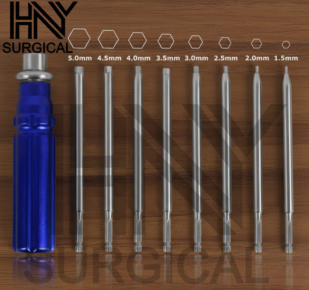 Orthopedic Bone Screwdriver Set With Quick Coupling Handle Surgical Instruments