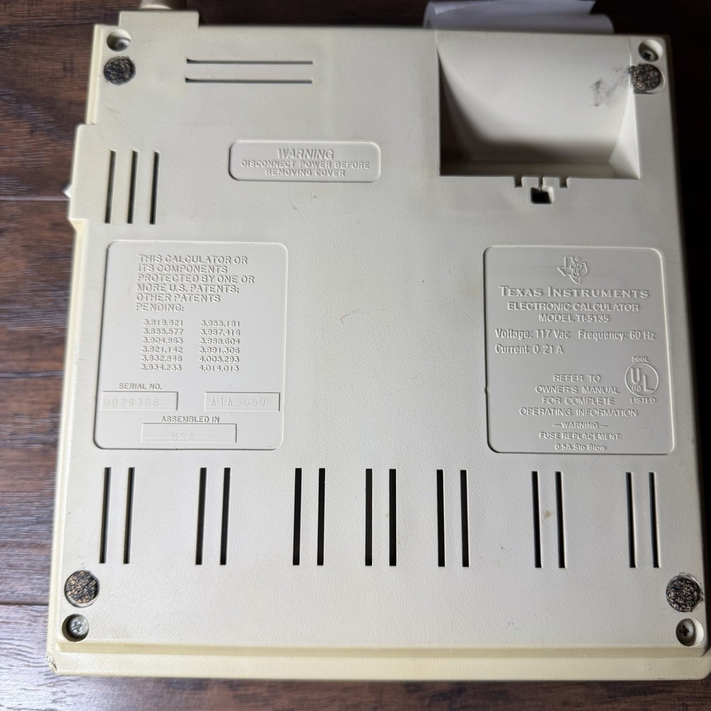 Texas Instruments TI-5135 Vintage 1979 Thermal Printing Adding Machine Working