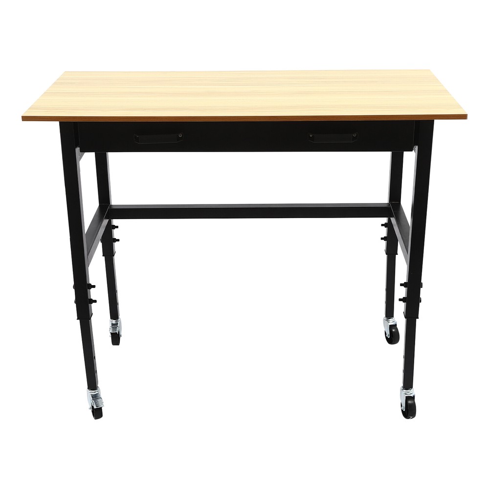 Workbench Mobile Height Adjustable Garage Office Home Working Desk Table 200lbs