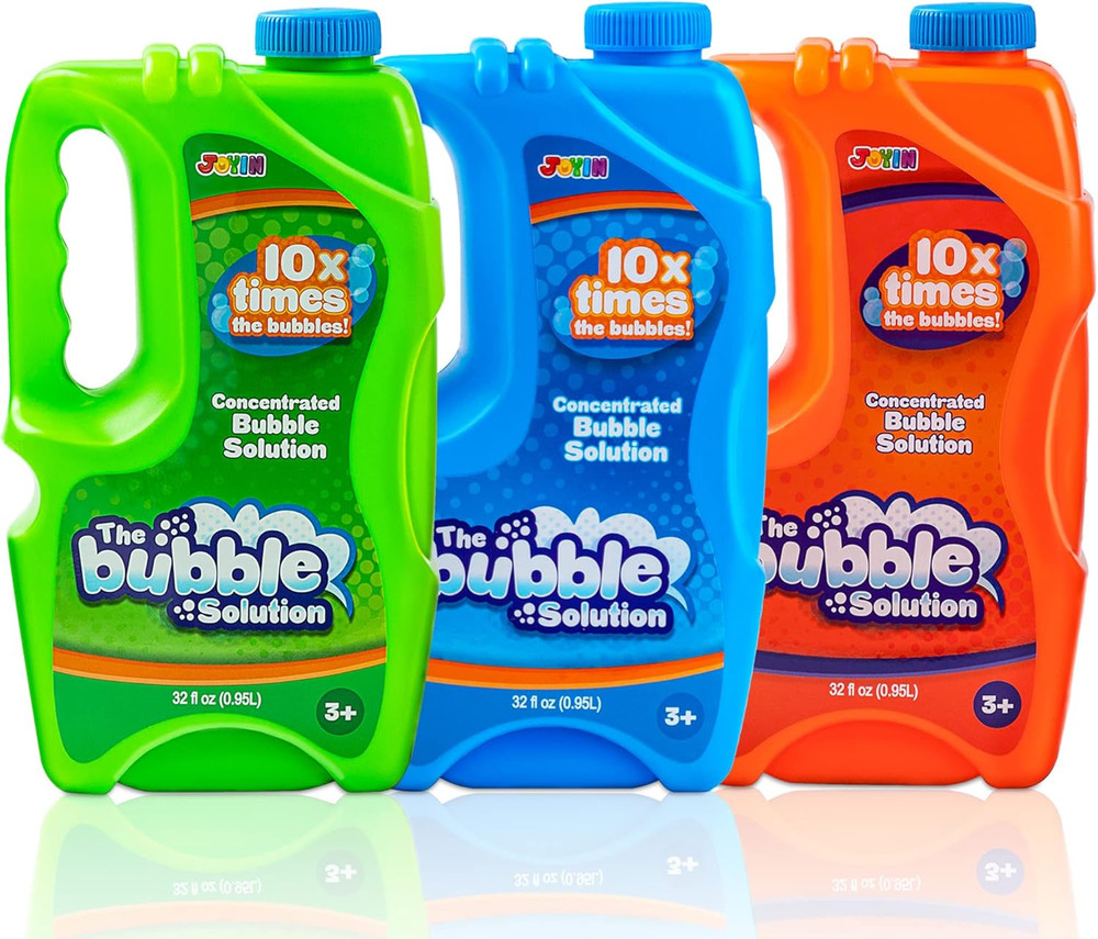 3 Pack 32oz Bubble Concentrate Solution Refill for Machine, Wand and Blower Guns