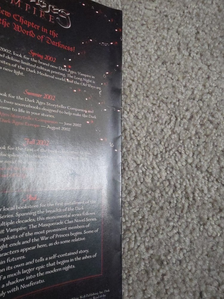 Dark Ages Vampire, Promo, Booklet, 2002