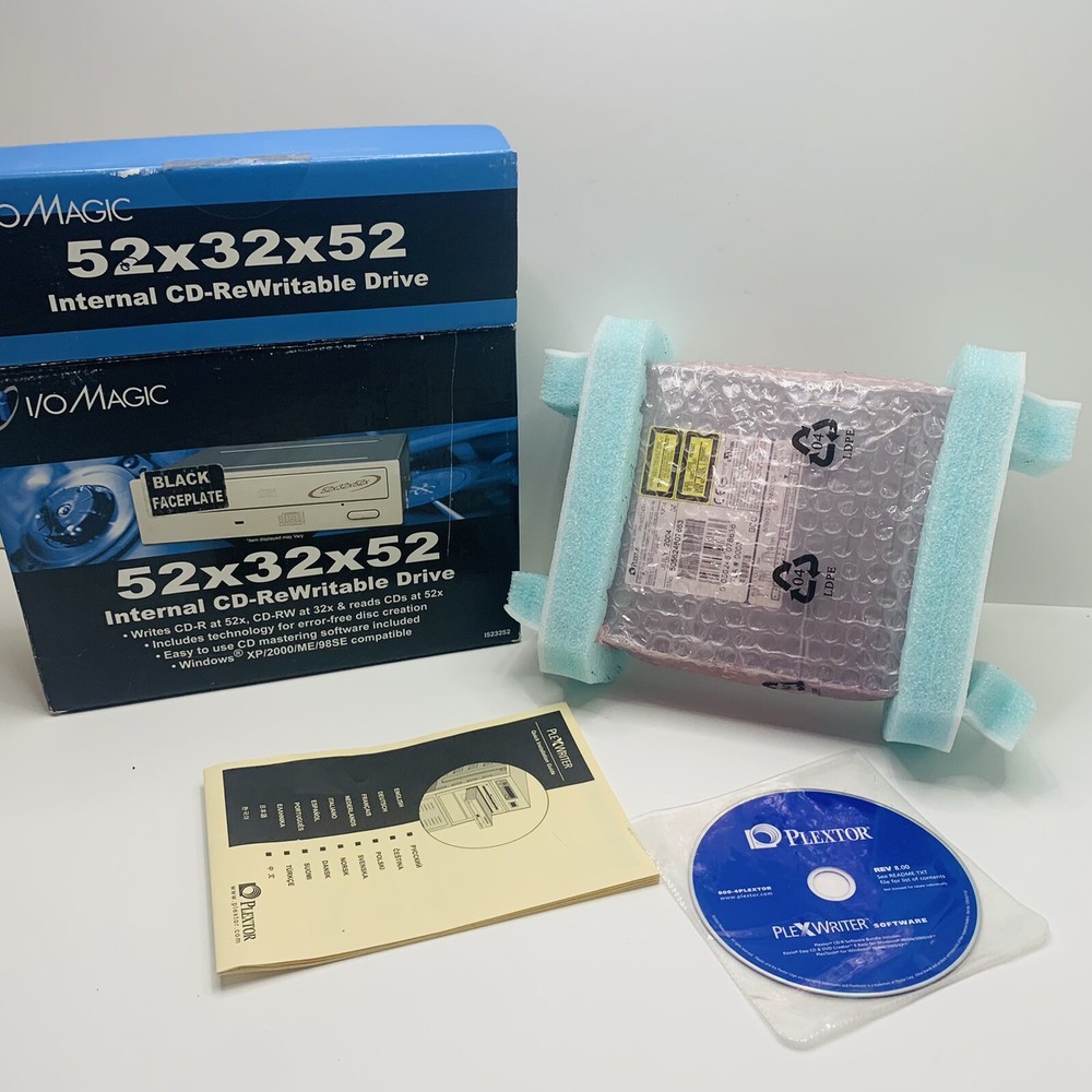 Internal CD-Rewritable Drive 52 x 32 x 52 By I/O Magic Pre Owned - E-IDE /ATAPI