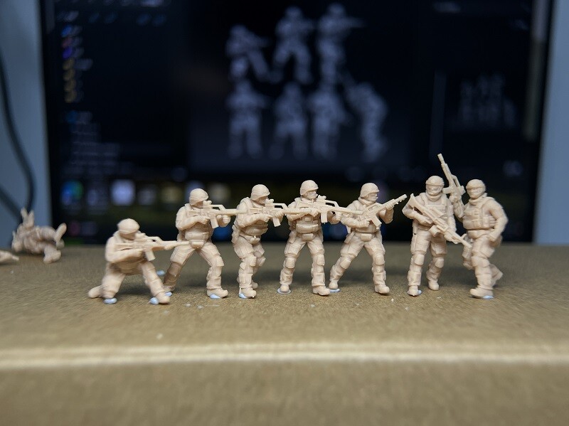 1/72 Modern Germany "Bundeswehr Offensive posture" 7 man model (3D printed)