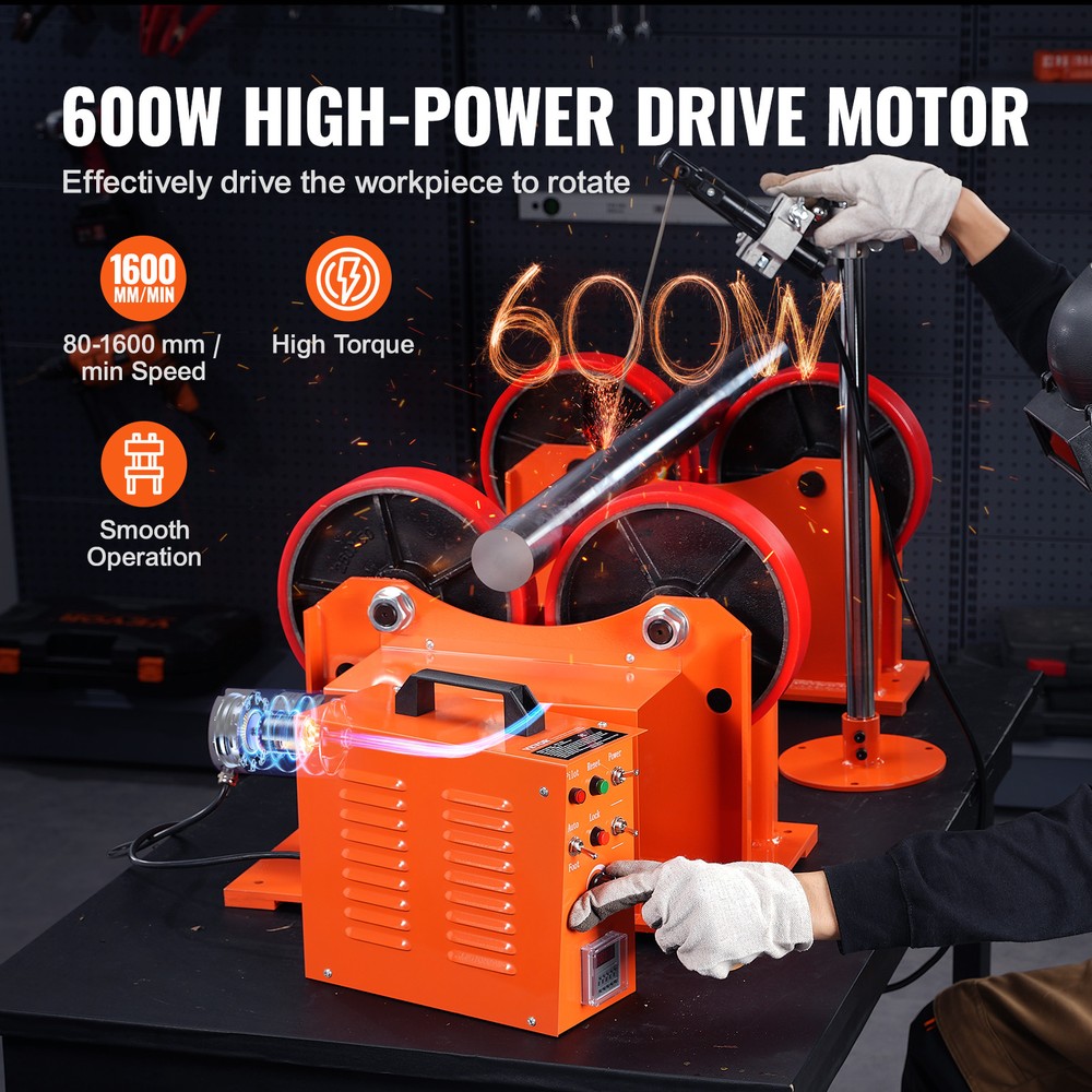 VEVOR Turning Rolls Linkage Roller 1000KG/2205LBS Loading Welding Turning Roll