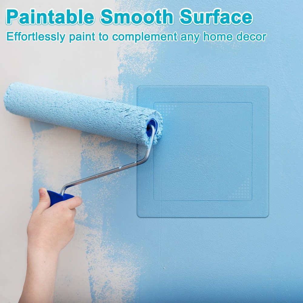 2-Pack Access Panel for Drywall, 6x6" Plastic Removable [White, Vented Square]