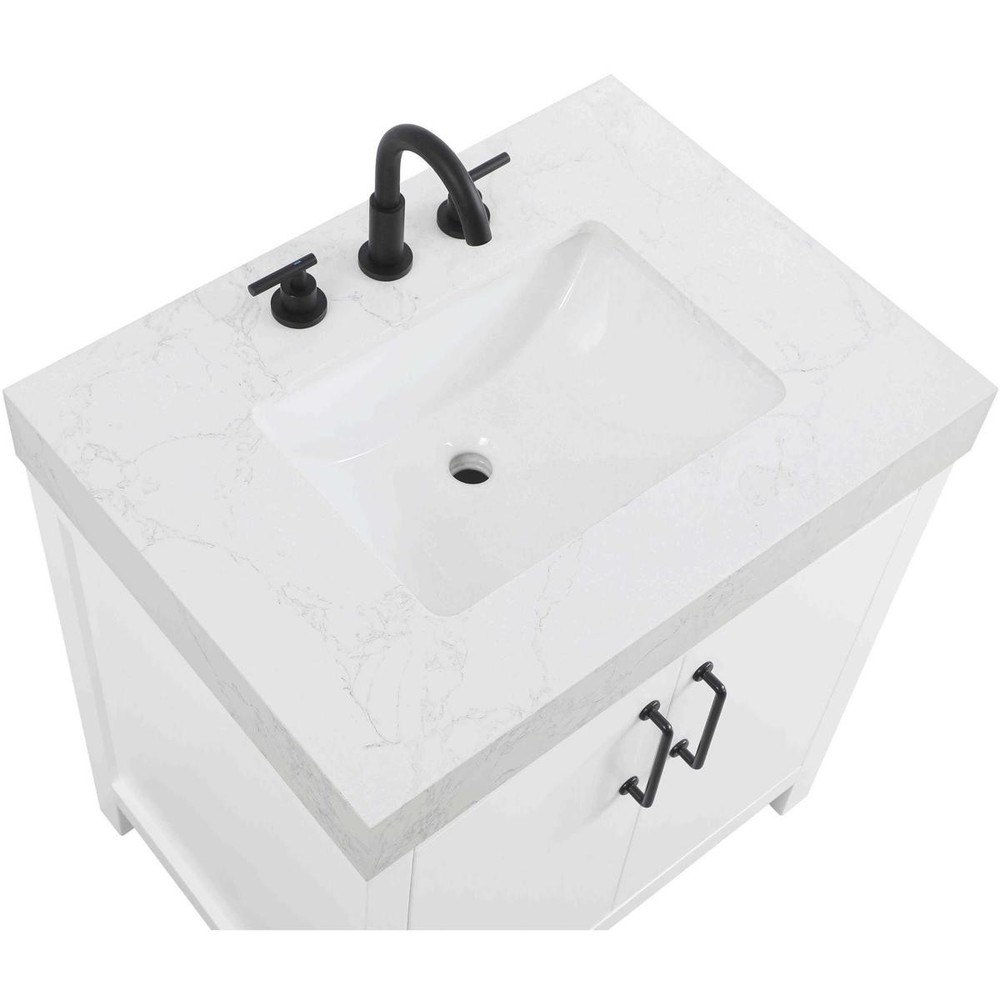 Elegant Lighting VF60630WH Nathan Vanity White