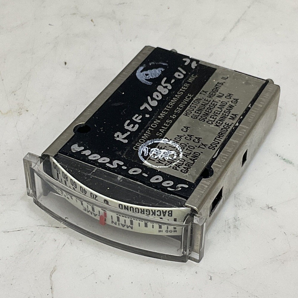 CROMPTON METERMASTER 076085-01 111 EDGEWISE METER 373