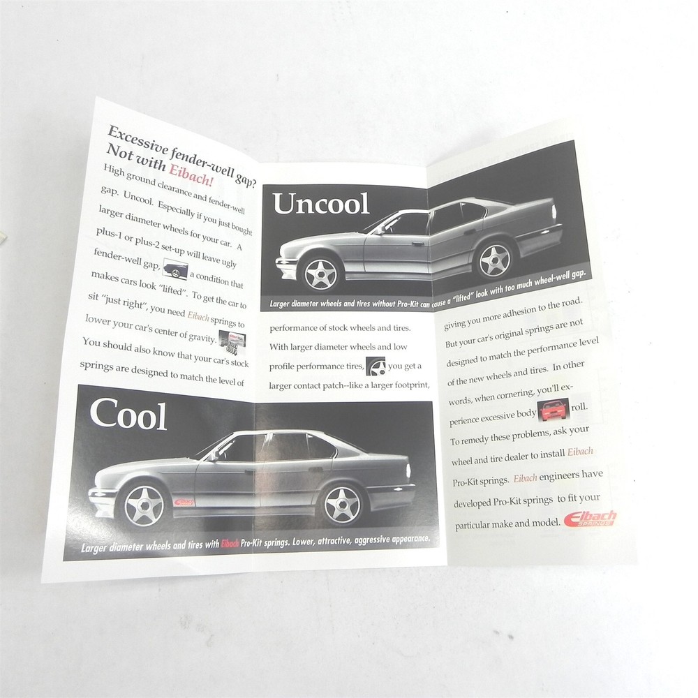 1994 EIBACH LOWERING PERFORMANCE SPRINGS PARTS ACCESSORIES CATALOG FITMENT GUIDE