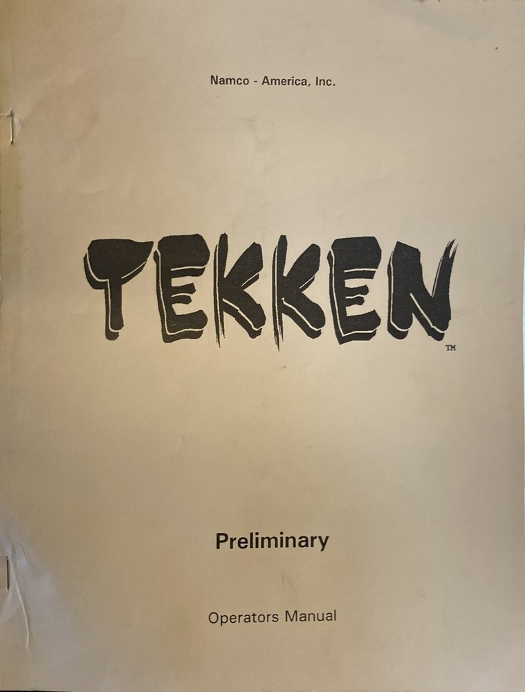 Tekken Arcade Game Manual