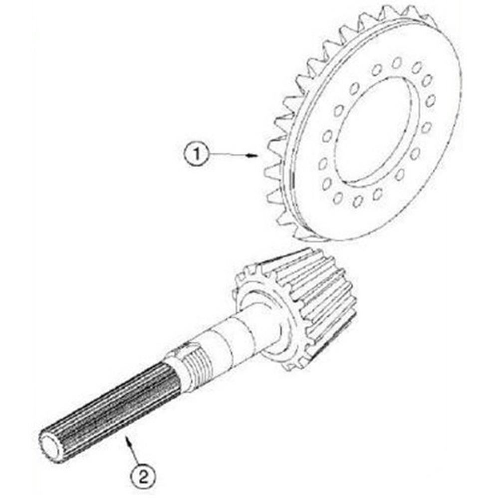 Interchangeable Rear Differential Ring Gear & Pinion Set 175956A Fits Case