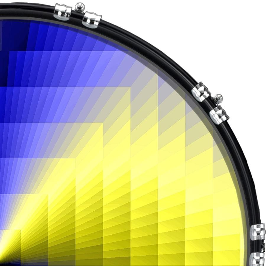 20" Custom Bass Kick Drum Front Head Graphical Geometry 2