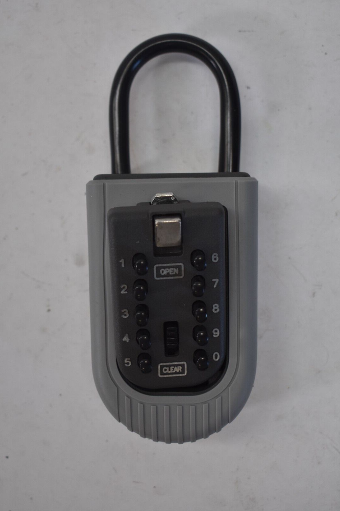 CCYX Portable KEy Lock w 1000 Personalized Codes Rust Resistant Gray/Black