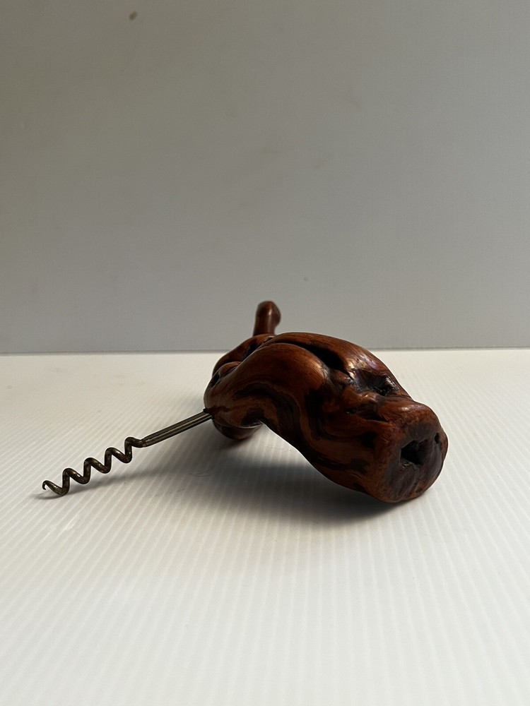 Vintage French Grape Vine Root Handled Corkscrew Nice!