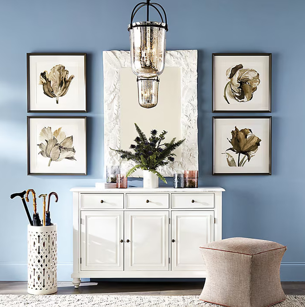 Ballard Designs Vine Umbrella Holder - Cornflower