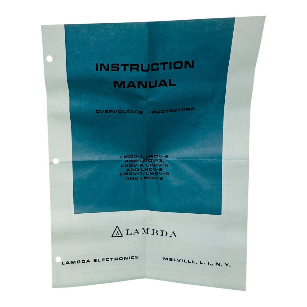LAMBDA MODEL LHOV-5 OVERVOLTAGE PROTECTOR NEW/UNUSED SURPLUS
