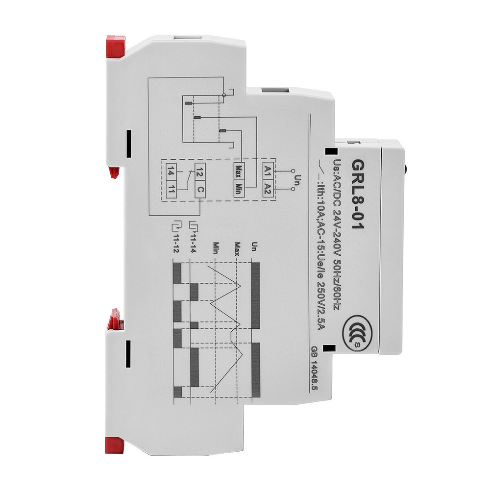24V-240V GRL8-01 Liquid Level Control Relay Water Level Controller 10A AC/DC