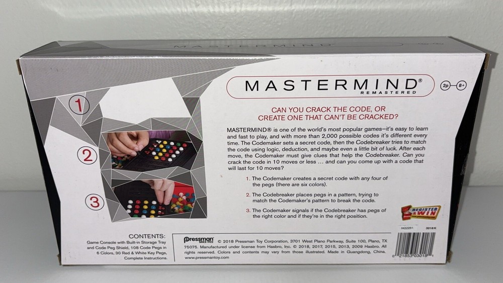 Mastermind Strategy Game - Codemaker vs. Codebreaker - Brand New - by Pressman