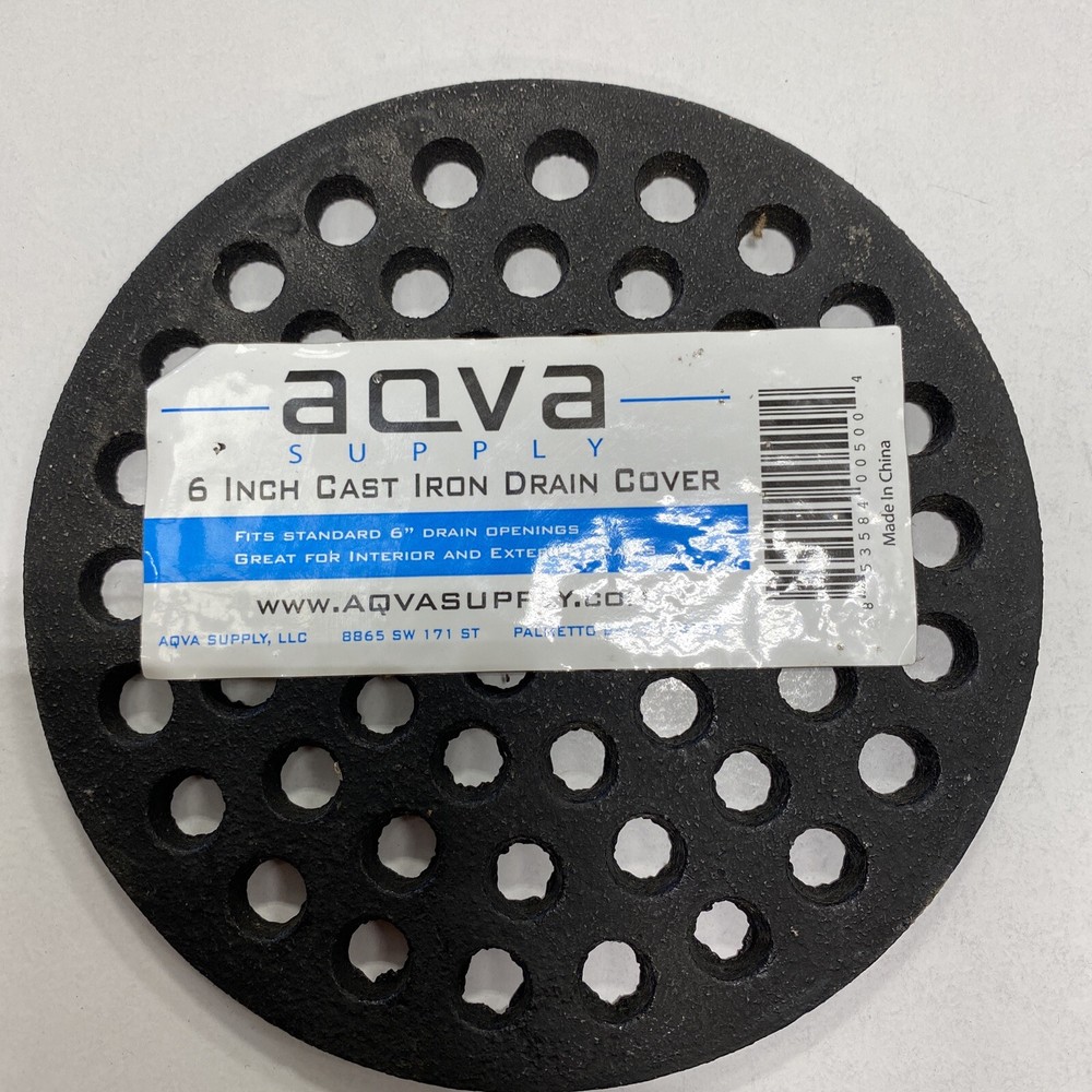 AQVA 6” Cast Iron Drain Cover