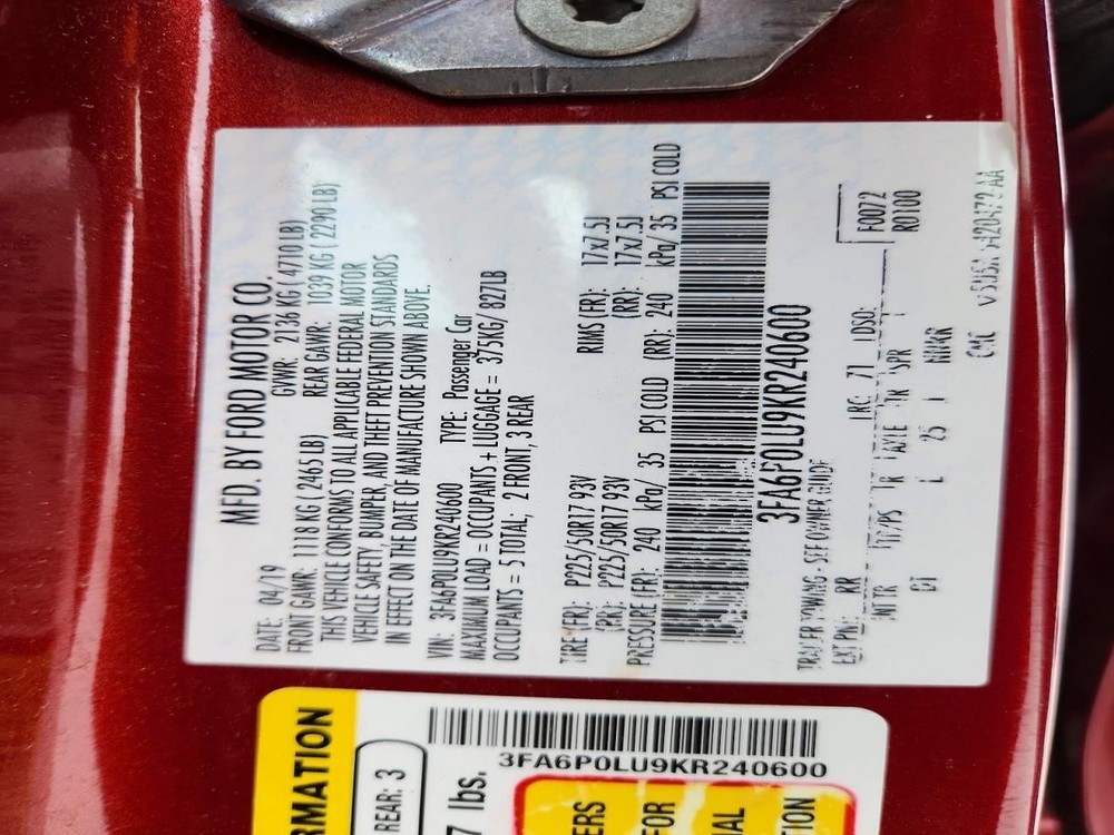 FUSION 2019 Speedometer 3905848