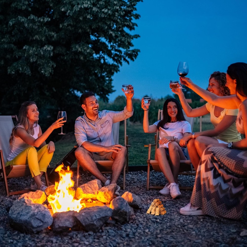 Fibvaxm 100 Counts Fire Starter, for Campfires, Fireplace, BBQ, Fire Pit, Pi...