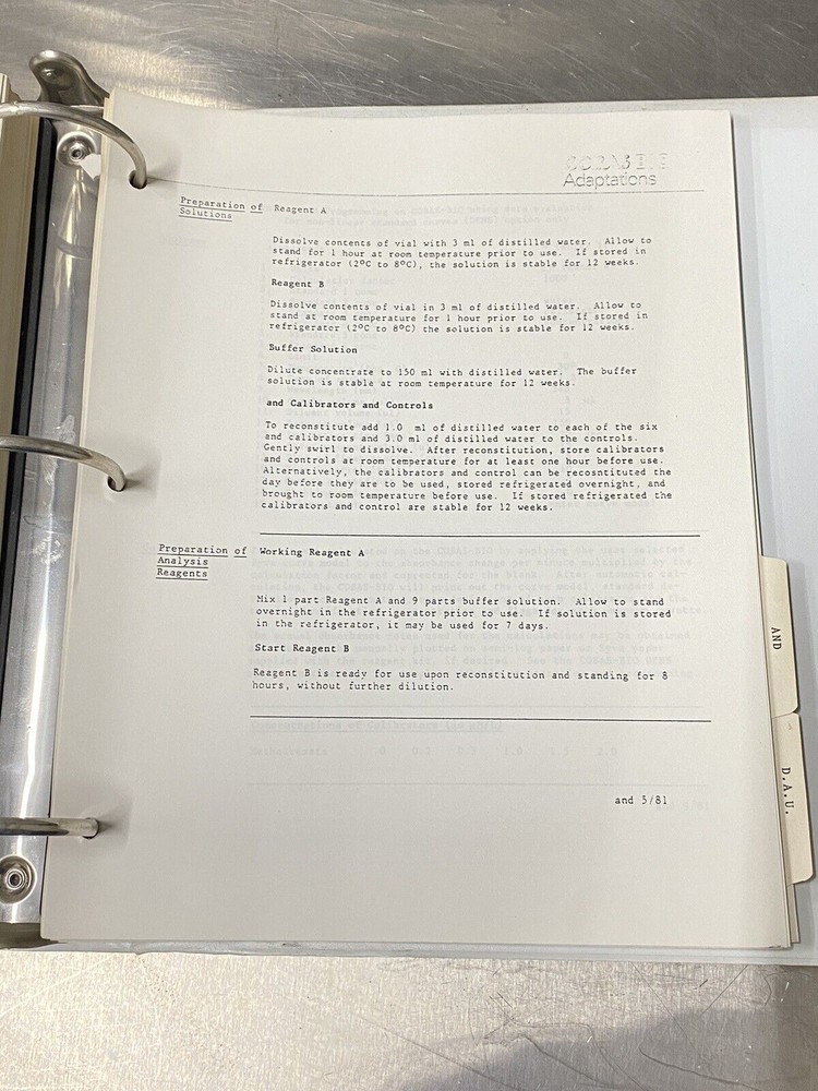 Roche Diagnostics Cobas-bio Emit Chemistry Adaptations - Users Guide / Manual