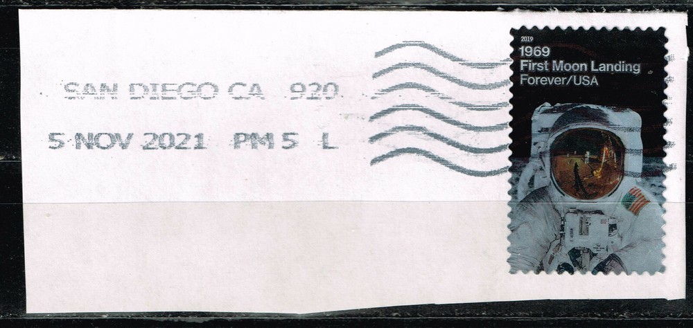 US Space First Moon Landing Apollo 11 stamp 2019 A-17
