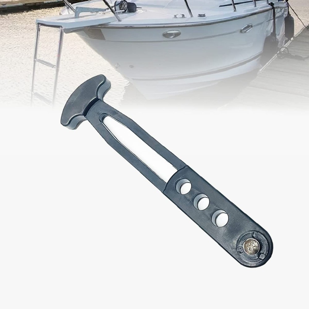 Telescoping Ladder Strap for Boat Yacht, Rubber Secure Medium, Black