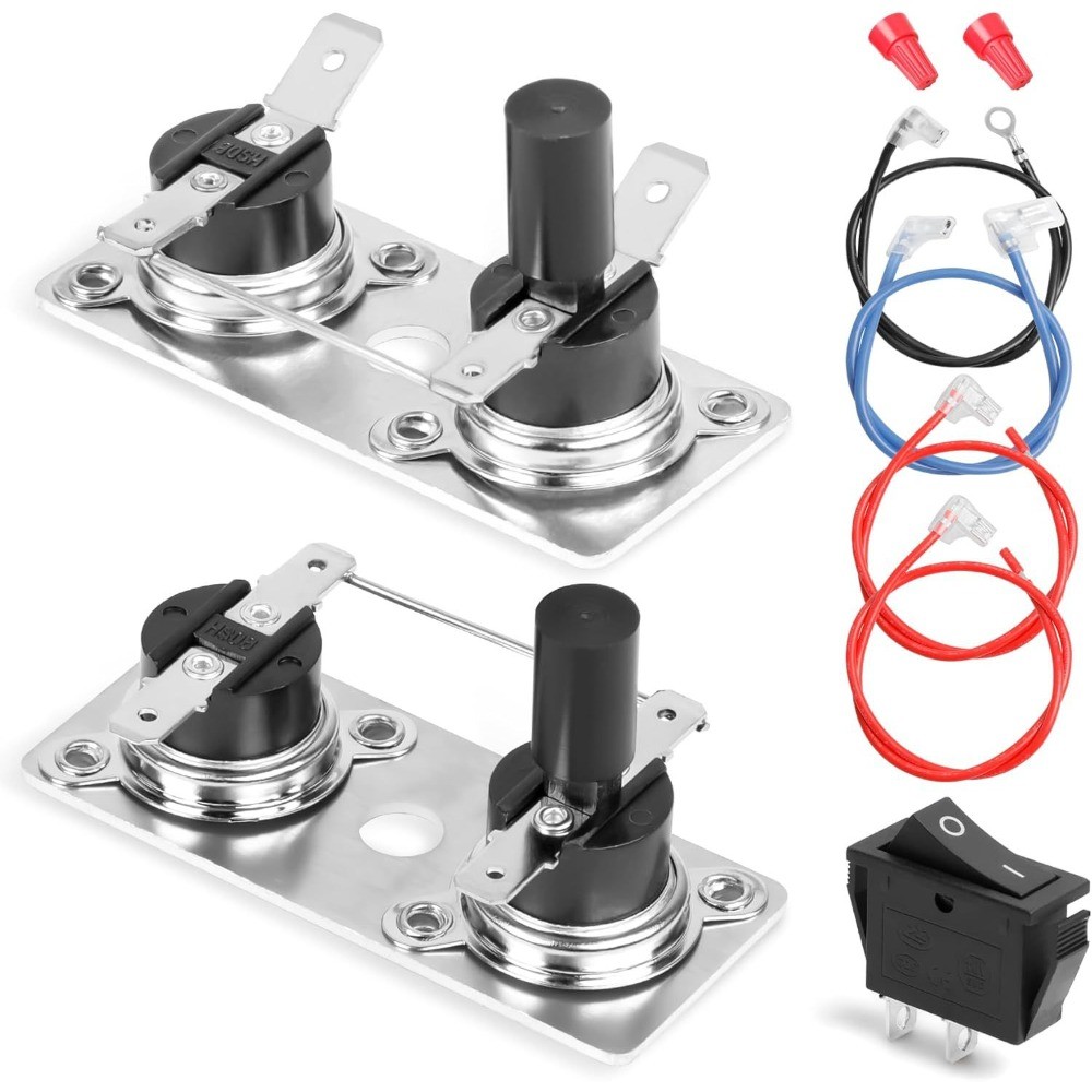 2Pcs RV Water Heater Switch for Suburban 232306, Thermostat 120V T-Stat Wter Par