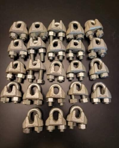 5/16" Galvanized Wire Rope Clips (23-Pack)