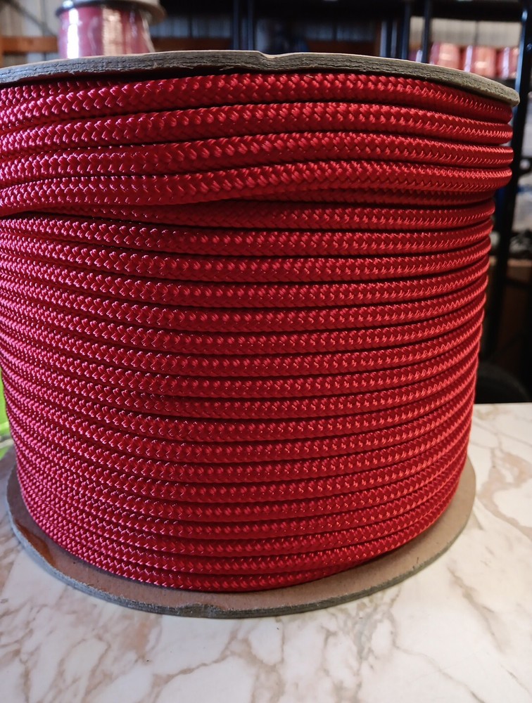 1/4 " x 200 ft. Double Braid-Yacht Braid Polyester rope. Made in USA.