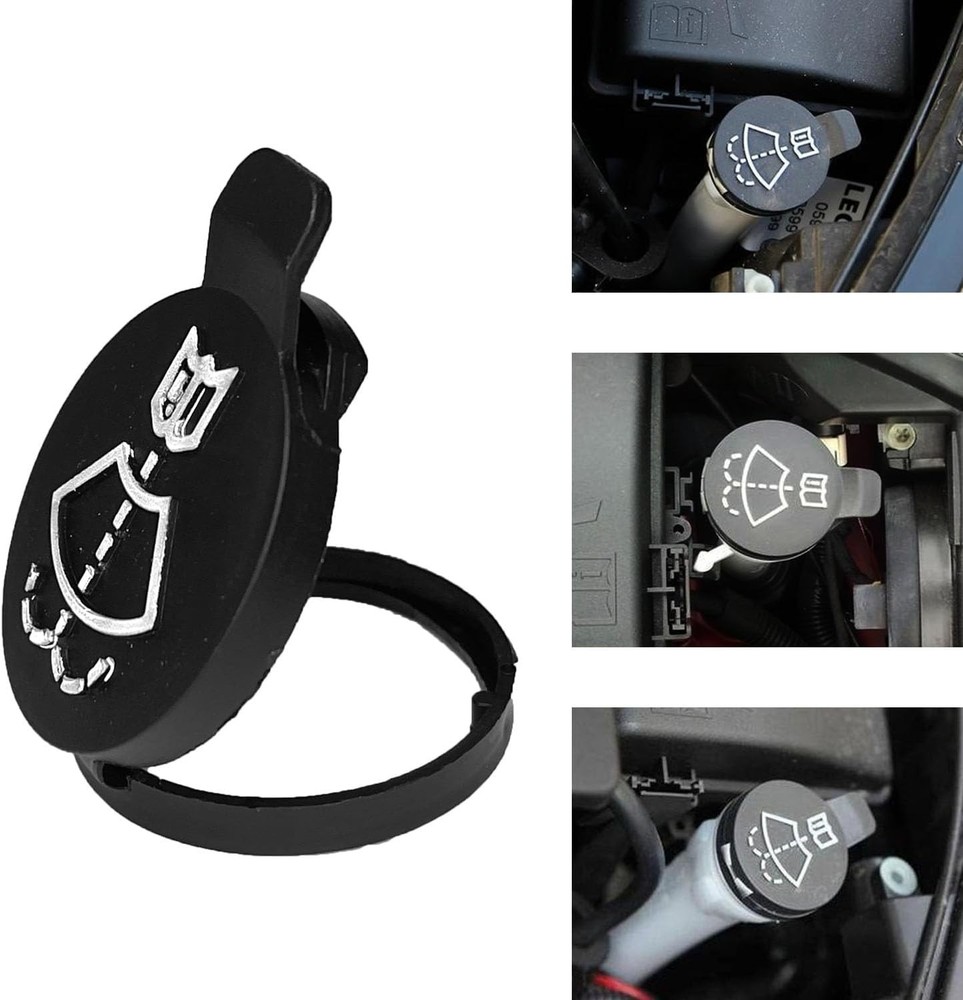 2PCS Windshield Washer Fluid Cap Windshield Wiper Fluid Cap for GMC/Chevy Silver